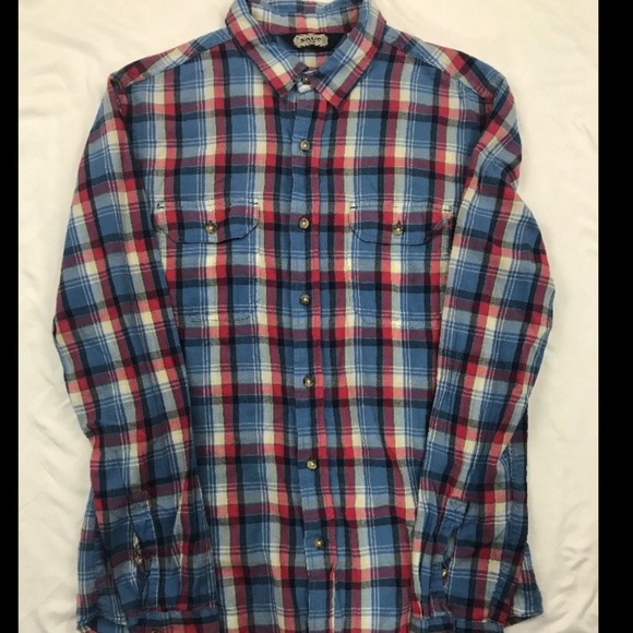 Salt Valley Other - Salt Valley Men's Blue Red Plaid Long Sleeve Shirt